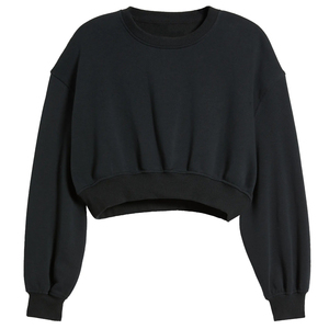 Meilleure vente Vêtements pour femme de couleur unie à manches longues Sweatshirts pour femme Ensemble de survêtements courts brodés personnalisés pour femme - Product Image 6
