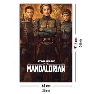 Modern Style Bo-Katan Kryze <b>Poster</b> From the Mandalorian Canvas Wall Art with Black Frame - Product Image 4