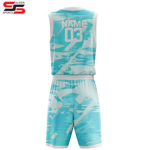 Ensemble de maillots de basket-ball unisexe personnalisés à séchage rapide, uniforme en maille respirante, conception de logo, impression par sublimation, vêtements de basket-ball - Product Image 2