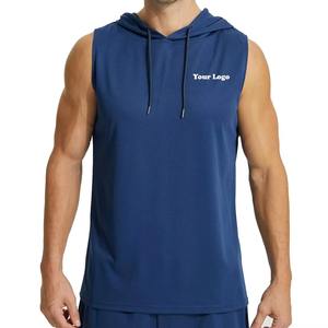 Hot Wholesale Latest Design Tank Tops <b>Sleeveless</b> <b>Men's</b> <b>Hoodies</b> Custom Logo Stylish Workout Athletic Gym Fitness Training Wear - Product Image 1