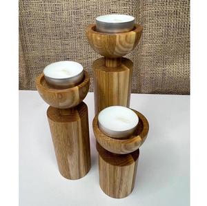 Fabrication indienne Bougeoir en bois naturel fait à la main Centre de table pour décoration de table de mariage Disponible pour le prix d'exportation - Product Image 1