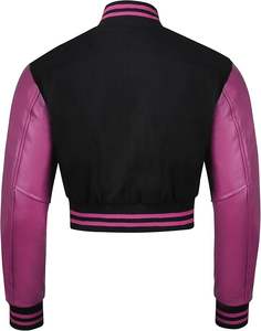 Veste en toile personnalisée vintage de taille XS pour femmes, avec support de baseball, vestes universitaires Letterman, vestes universitaires vierges en gros - Product Image 2