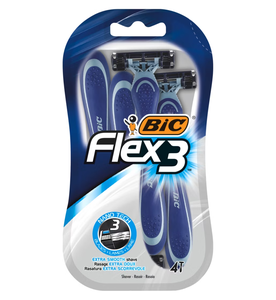 Pour rasoirs Flex 3 Comfort, lot de 4 pour hommes, multi-usages - Product Image 1