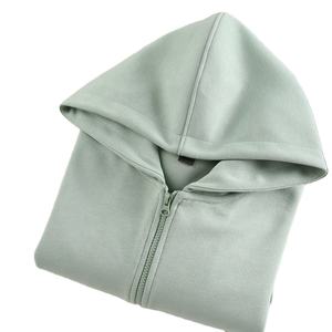 Sweat-shirt à capuche personnalisé fabricant 420g pur coton cercle poids lourd sweat-shirt zippé unisexe hommes sweat à capuche personnalisé pour hommes femmes sweats à capuche - Product Image 3