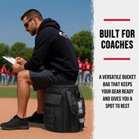 Sac seau de baseball, sacs d'entraîneur de softball adaptés aux seaux de 6 gallons, accessoires d'entraînement de baseball avec plusieurs poches