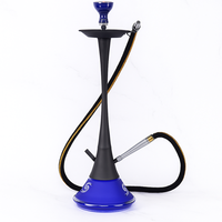 Ensemble de chicha haut de gamme moderne en acier inoxydable et verre, finition laquée, logo personnalisable, résistant à la rouille, design élégant pour salon