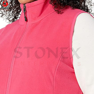 Chaleco de forro polar suave sin mangas de corte clásico para mujer Chaleco de último diseño hecho a medida para mujer - Product Image 6