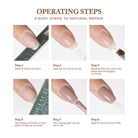GULAURI Fibre transparente Fix Gel Glass Builder UV Nail Polisih Gel Nail Repair Extension Sculpting Construction Hard Gel