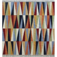 Tapis en laine à tissage plat multicolore personnalisable dans toutes les couleurs, modèles de l'usine à votre porte, expédition dans le monde entier