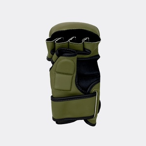Vente en gros sur mesure Gants de boxe à demi-doigts en cuir véritable Gants de boxe MMA en mousse pour combat de rue - Product Image 3