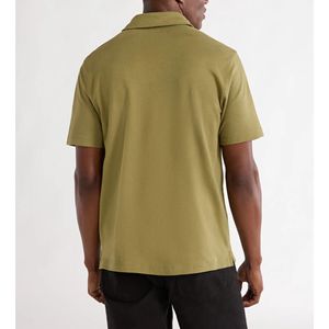 Impression anti-rides en tricot olive pour hommes de qualité supérieure pour doux et confortable pour les affaires, le golf et les vêtements de tous les jours - Product Image 2