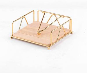 Support de porte-serviettes en or de vente chaude pour la décoration de la maison écologique de table support de porte-mouchoirs personnalisé à prix flexible - Product Image 3