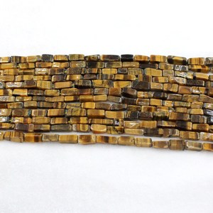 Cuentas rectangulares lisas de ojo de tigre Natural de primera elección con acabado liso para Diseño Artesanal y trabajo de accesorios de moda - Product Image 5