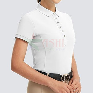 Chemise de concours d'équitation classique professionnelle pour femmes, pour les concours de dressage, imperméable, coupe-vent, en spandex/polyester, personnalisable - Product Image 4