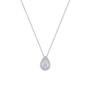 Collier goutte de rosée élégant avec diamant taille poire 2,08 carats G VS1, diamant de laboratoire en or blanc 18 carats, pour occasions spéciales et soirées - Product Image 3