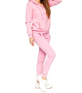 Ensemble de survêtement à capuche coupe large 2 pièces en coton 100 % coupe-vent, dernière collection automne, pour femme, vente en gros - Product Image 3