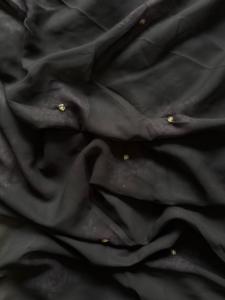 Designer Faux Georgette Fantaisie Avec Impression Et Travail À La Main Saree Indien Exportateur Et Fournisseur De La Mode Féminine - Product Image 6