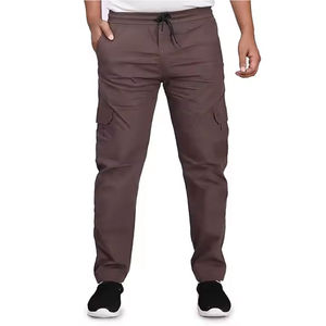 Online Sale Best Selling Wholesale Unique <b>Men's</b> <b>Trousers</b> 2025 Breathable <b>Elastic</b> <b>Waist</b> Straight Casual Canvas Polyester/Cotton - Product Image 1