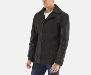 Diseño superior 100% Chaqueta de invierno de cuero de alta calidad para hombre Manga completa personalizable con cuello levantado Precio razonable - Product Image 2