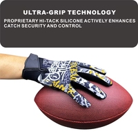 Gants de football à haute adhérence unisexes, adaptés au football américain, à l'entraînement au rugby et aux matchs, gants de receveur les plus vendus aux États-Unis