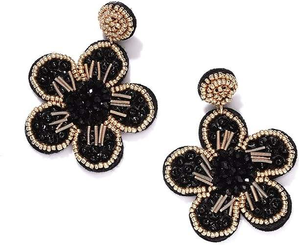 Pendientes colgantes con cuentas Declaración Flor de cuentas colorida 100% Fabricante de productos hechos a mano de La India por glowin fashion - Product Image 2