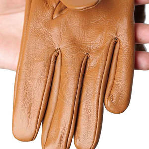 Guantes de cuero listos para el invierno con forro grueso y elegantes guantes de cuero de acabado liso exterior con ajuste cómodo - Product Image 6