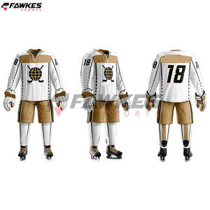 บริการ OEM มืออาชีพผลิตภัณฑ์คุณภาพดีสไตล์ล่าสุดโลโก้ที่กําหนดเองพิมพ์ชุดฮ็อกกี้น้ําแข็ง - Product Image 4