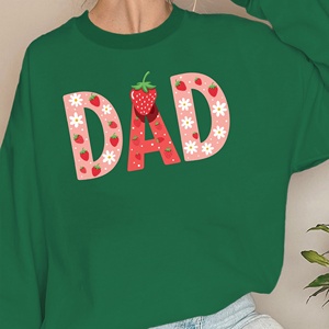 Sweat-shirts décontractés pour femmes en tricot imprimé DAD sur le thème des fraises - Product Image 4