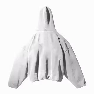 Usine personnalisé goutte épaule sans ficelle à capuche 500 Gsm coton surdimensionné Double couche poids lourd sweats à capuche hommes - Product Image 4