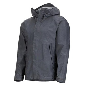 Chaqueta impermeable de senderismo recubierta de alta calidad para hombres, venta al por mayor, cortavientos con logotipo personalizable con capucha, chaqueta de lluvia con cremallera completa - Product Image 4