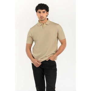 เสื้อโปโลทรงเข้ารูป ผ้าถักกันยับ สำหรับกอล์ฟ ลายปักเรียบหรู - Product Image 1