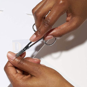 Ciseaux à cuticules de qualité supérieure métal acier manucure ciseaux à cuticules lames tranchantes cisailles à pointe incurvée fine 3.5" - Product Image 5