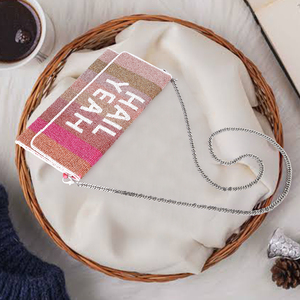 Borsa da stilista multicolore per Bonjour Namaste Lady | Fodera 100% in poliestere con chiusura aperta ricamata con perline fatta a mano - Product Image 1