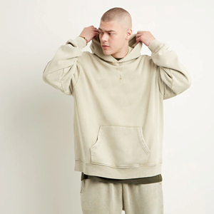 Sudadera con Capucha de Algodón Vintage Extra Grande para Hombre, Verano 2025, Lavado Ácido, Secado Rápido, Transpirable, para Invierno - Product Image 1