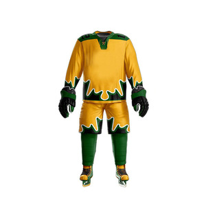 Uniforme de hockey sur glace tendance grande taille fabriqué en usine OEM, design personnalisé, logo d'équipe, 100% polyester, respirant, confortable, populaire - Product Image 6