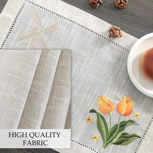 Tapis napperons cuisine napperon caboteur coton lin broderie Pad plat tasse à café tapis de Table décor à la maison OEM - Product Image 3