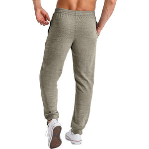 กางเกงวิ่งขายาวเอวสูงสำหรับผู้ชายกางเกงวิ่งลำลองผ้าคอตตอนเอวสูงปรับแต่งโลโก้ได้ - Product Image 2