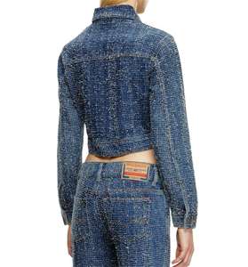 Nueva moda de mujer Otoño Invierno acolchado camuflaje rompevientos cuello levantado Patchwork chaqueta de lona bordado botón agujero - Product Image 3