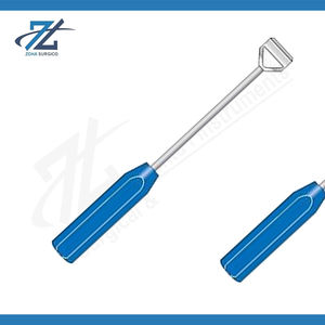 Cincel de Caja Manual Azul con Mango Suregrip de Acetal, 285mm, Acero Inoxidable Quirúrgico Reutilizable, Certificado CE, para Uso en Cirugía General - Product Image 2