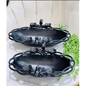 Bol en métal en aluminium fait à la main avec design de feuille Excellente qualité pour les noix et les collations Plats et assiettes de service - Product Image 6