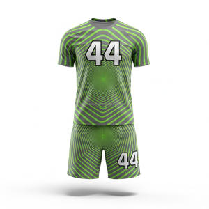 Maillot de football personnalisé 100 % polyester, sublimation, col en V, manches longues, anti-bactérien, à fines rayures, respirant - Product Image 4