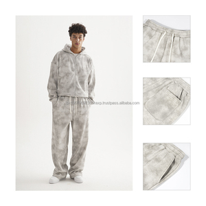 Ensemble de vêtements pour hommes, survêtement, jogging, sweat-shirts à capuche surdimensionnés et courts, ensembles de pantalons de survêtement avec logo imprimé - Product Image 2