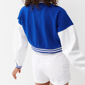 Veste universitaire pour femmes, style streetwear, logo personnalisé, vente en gros, nouvelle collection 2026, vestes universitaires courtes élégantes pour femmes - Product Image 5