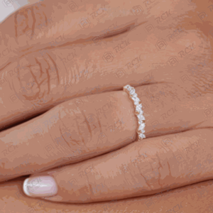 1,70 TCW Marquise Cut Half Eternity Moissanite Ring 18K Gold Band para mujeres Aniversario Regalo de cumpleaños para aniversarios - Product Image 3