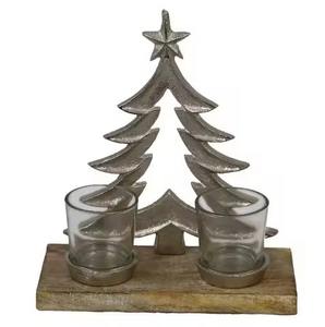 ที่โชว์โต๊ะโลหะซานต้าเลื่อนสำหรับโต๊ะอาหารค่ำและของตกแต่งบ้านเทศกาลคริสต์มาส - Product Image 1