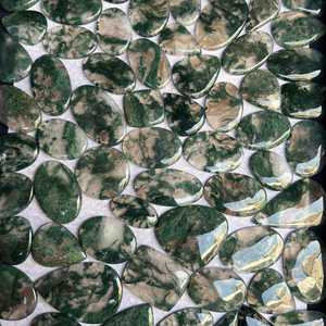 Cabujones de Ágata Musgo Verde Natural al por Mayor, Lote de Piedras Preciosas de Alta Calidad para la Fabricación de Joyas, 5000 Quilates / 1 kg - Product Image 2