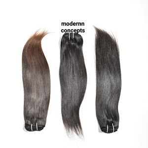 La mejor extensión de cabello humano brasileño Real 100%, paquete de cabello humano virgen liso al por mayor barato, cabello virgen crudo alineado con cutícula - Product Image 1