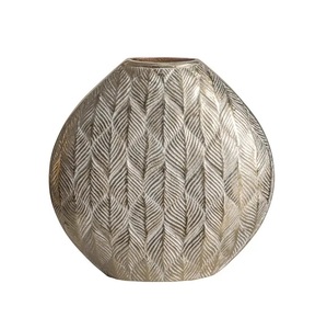 Shiny Polished copper Metal Flower <b>Vase</b> High Quality Luxury Flower <b>Vase</b> Restaurant Doorway Decoration Bottle <b>Vase</b> - Product Image 6