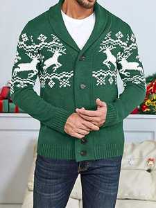 Pull cardigan en tricot personnalisé à boutons, respirant, avec logo frontal, pour hommes et femmes, pour les fêtes de Noël, OEM ODM, vente en gros - Product Image 6