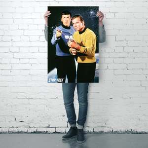 Modern Style Star Trek <b>Poster</b> Featuring Kirk & Spock for Wall Decor - Product Image 4